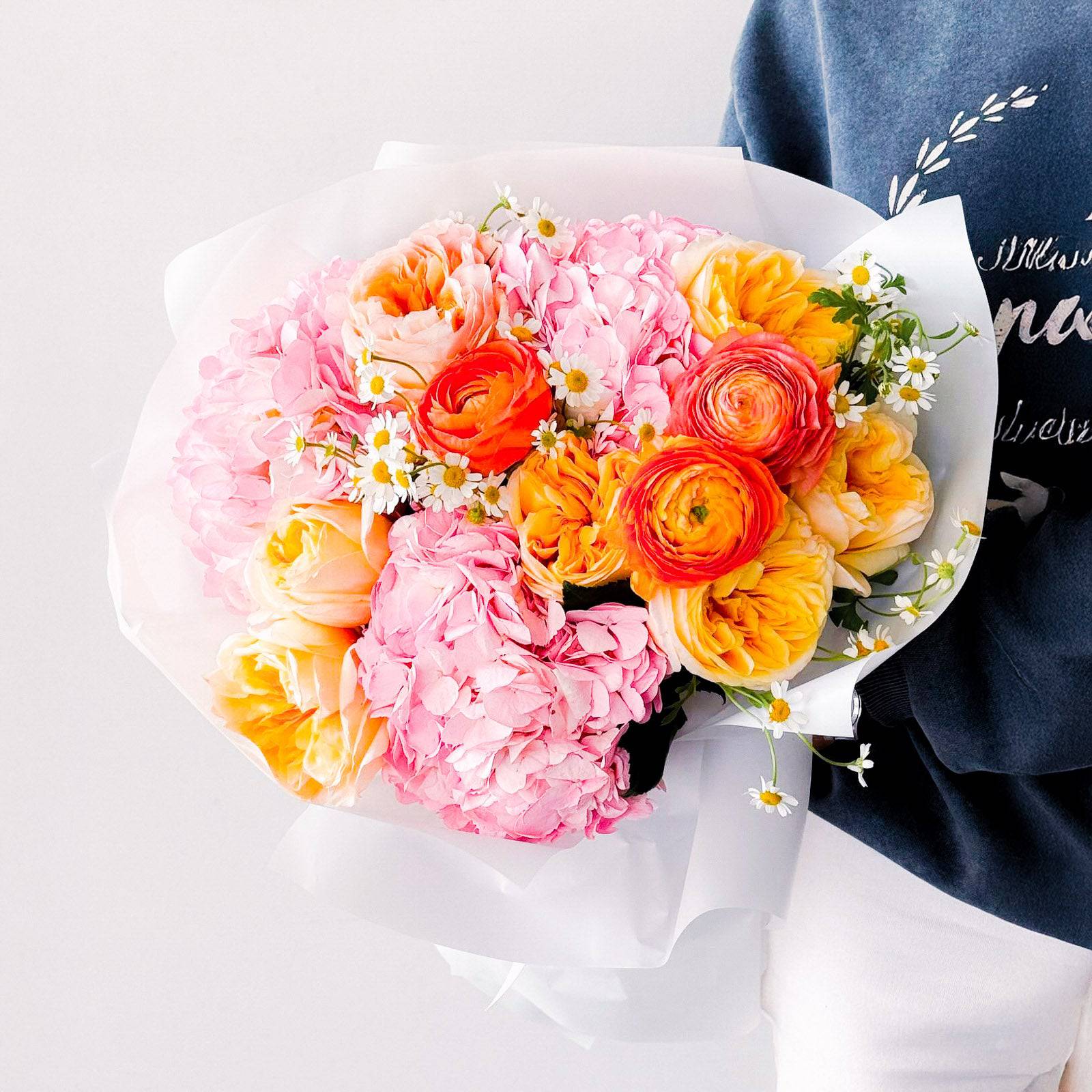 Mystic Garden Flower Bouquet | Pink & Orange Blooms Bay Area