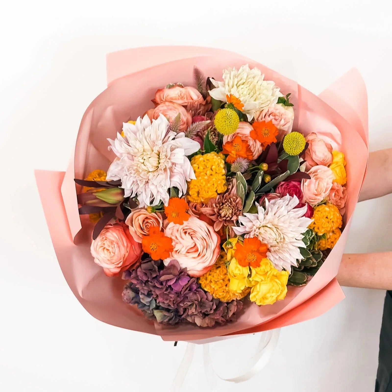 Sunset Splendor flower arrangement in two sizes – seasonal bouquet for San Francisco Bay Area delivery