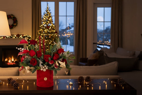 Birthday Flowers in December: Narcissus and Holly Bouquets