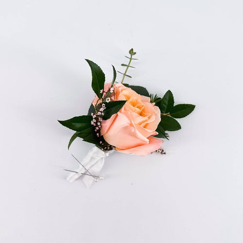 Boutonniere "Peach Glow" - Flowers Valley Shop