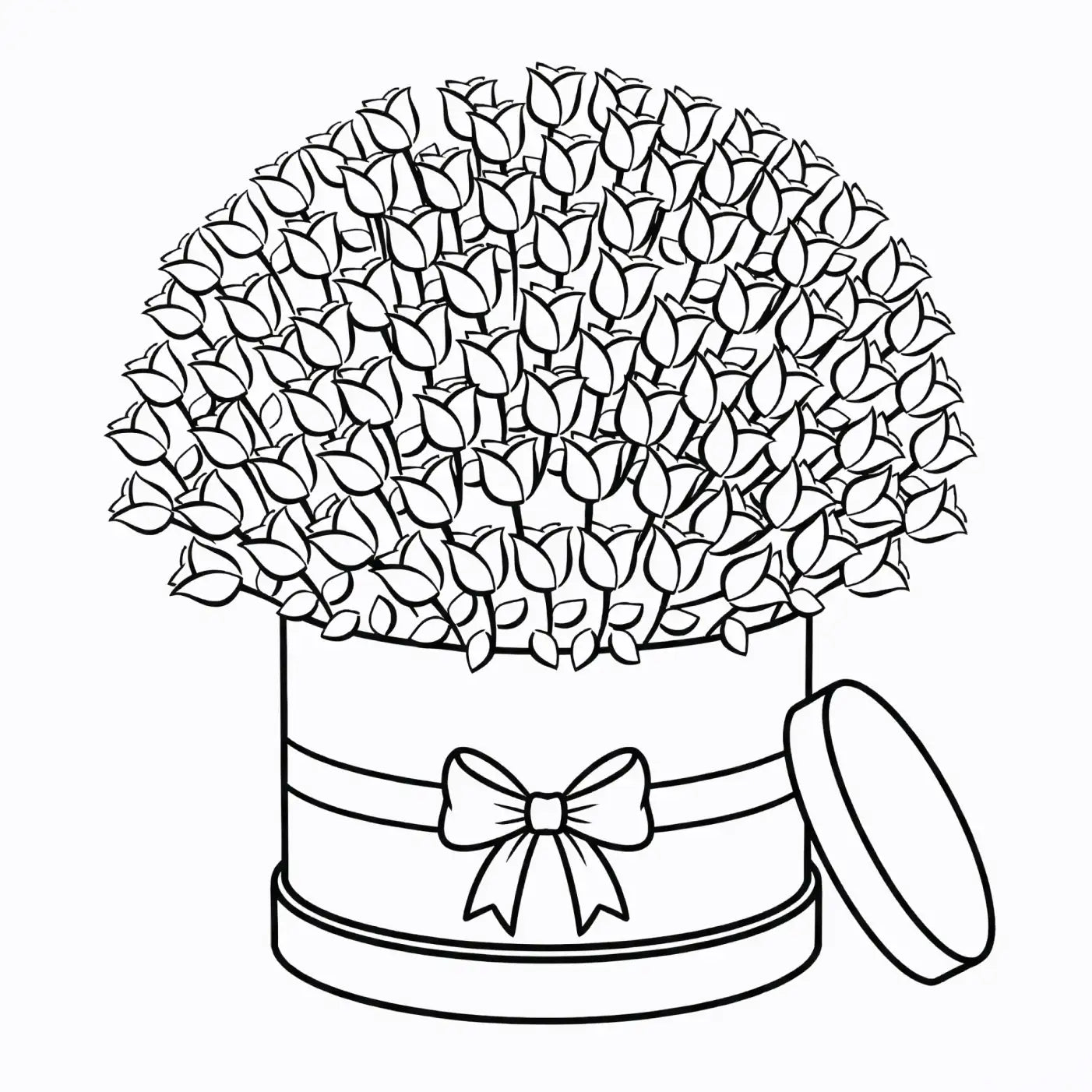 Designer Choice Hat Box Arrangement in Grand Luxury size showcasing the most opulent seasonal blooms and statement scale