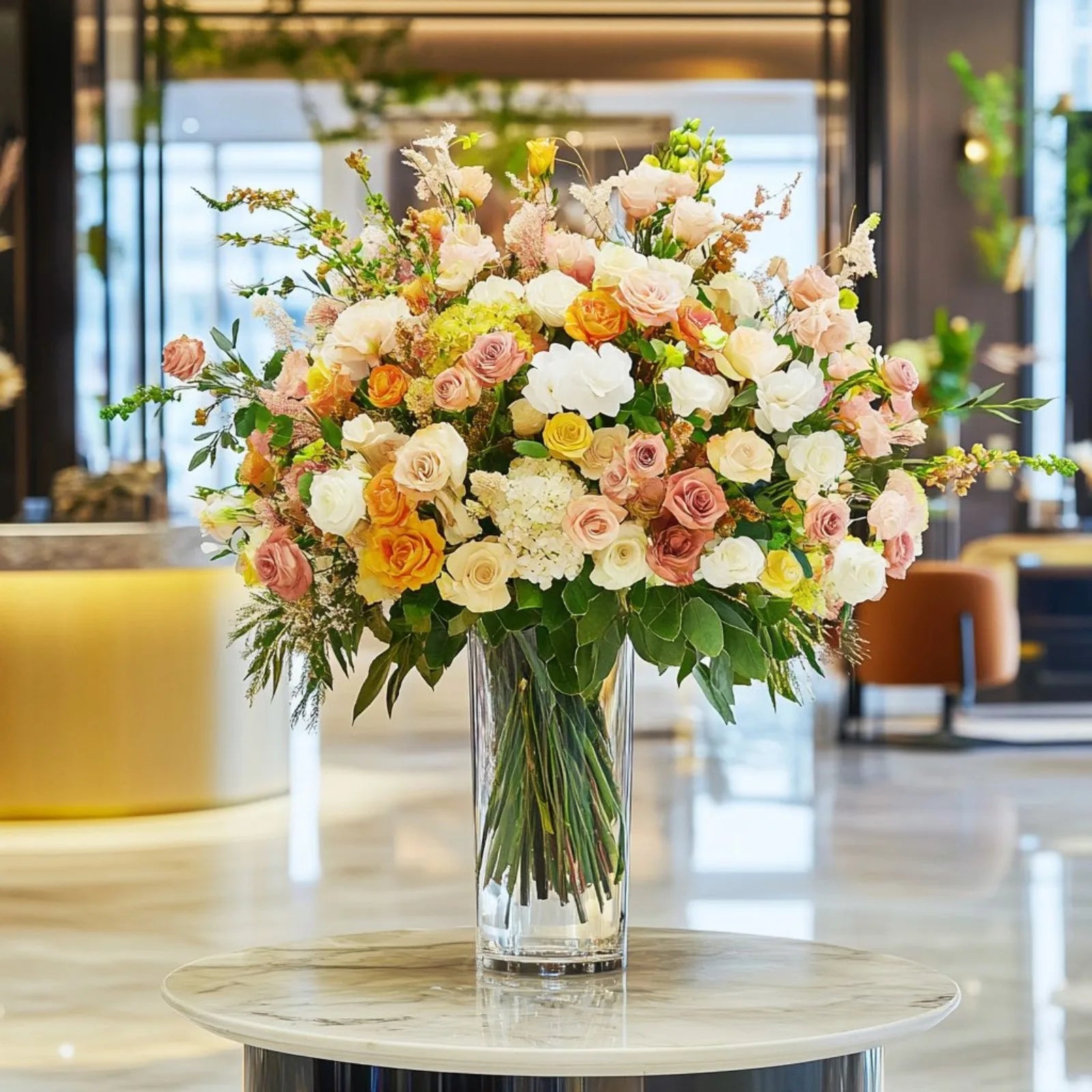 grand-lobby-display-flower-arrangement-white-roses-lilies-flowersvalley