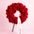 Eternal Love Wreath - red roses